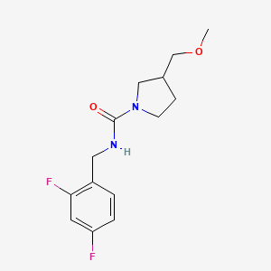 molecular formula C14H18F2N2O2 B7366334 N-[(2,4-difluorophenyl)methyl]-3-(methoxymethyl)pyrrolidine-1-carboxamide 