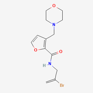 molecular formula C13H17BrN2O3 B7366434 N-(2-bromoprop-2-enyl)-3-(morpholin-4-ylmethyl)furan-2-carboxamide 