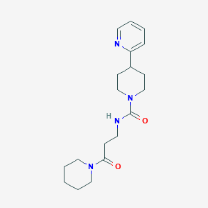 molecular formula C19H28N4O2 B7366436 N-(3-oxo-3-piperidin-1-ylpropyl)-4-pyridin-2-ylpiperidine-1-carboxamide 