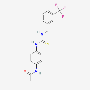 molecular formula C17H16F3N3OS B7366508 N-[4-[[3-(trifluoromethyl)phenyl]methylcarbamothioylamino]phenyl]acetamide 