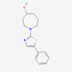 molecular formula C15H18N2OS B7366586 1-(5-Phenyl-1,3-thiazol-2-yl)azepan-4-ol 