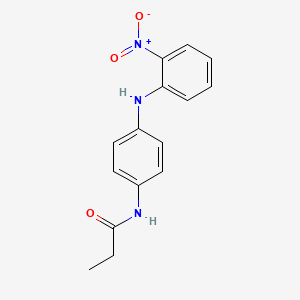 molecular formula C15H15N3O3 B7366685 N-[4-(2-nitroanilino)phenyl]propanamide 