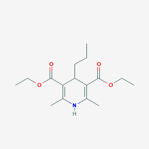 molecular formula C16H25NO4 B073668 Diethyl 1,4-dihydro-2,6-dimethyl-4-propylpyridine-3,5-dicarboxylate CAS No. 1156-64-5