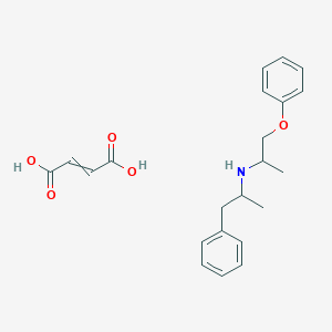 molecular formula C22H27NO5 B073670 (alpha-Methylphenethyl)(1-methyl-2-phenoxyethyl)ammonium hydrogen fumarate CAS No. 1590-35-8