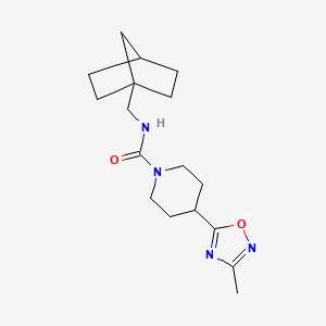 molecular formula C17H26N4O2 B7367044 N-(1-bicyclo[2.2.1]heptanylmethyl)-4-(3-methyl-1,2,4-oxadiazol-5-yl)piperidine-1-carboxamide 