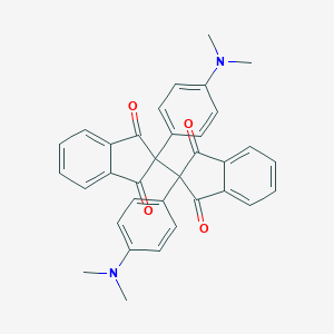 molecular formula C34H28N2O4 B073671 2-[4-(Dimethylamino)phenyl]-2-[2-[4-(dimethylamino)phenyl]-1,3-dioxoinden-2-yl]indene-1,3-dione CAS No. 1262-52-8