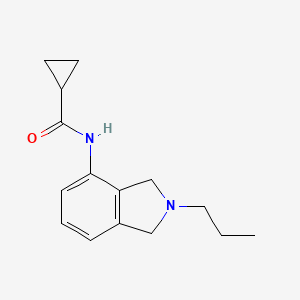 molecular formula C15H20N2O B7367185 N-(2-propyl-1,3-dihydroisoindol-4-yl)cyclopropanecarboxamide 