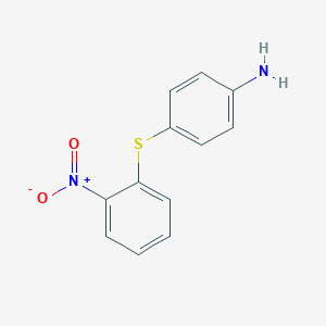 4-(2-Nitrophenyl)sulfanylaniline