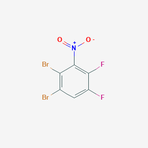 molecular formula C6HBr2F2NO2 B073673 1,2-Dibromo-4,5-difluoro-3-nitrobenzene CAS No. 1481-57-8