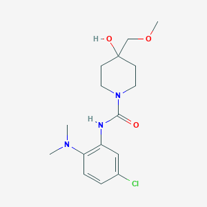 molecular formula C16H24ClN3O3 B7367333 N-[5-chloro-2-(dimethylamino)phenyl]-4-hydroxy-4-(methoxymethyl)piperidine-1-carboxamide 