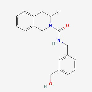 molecular formula C19H22N2O2 B7367363 N-[[3-(hydroxymethyl)phenyl]methyl]-3-methyl-3,4-dihydro-1H-isoquinoline-2-carboxamide 