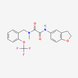 molecular formula C19H17F3N2O4 B7367632 N-(2,3-dihydro-1-benzofuran-5-yl)-N'-methyl-N'-[[2-(trifluoromethoxy)phenyl]methyl]oxamide 