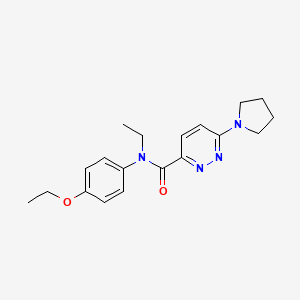molecular formula C19H24N4O2 B7367704 N-(4-ethoxyphenyl)-N-ethyl-6-pyrrolidin-1-ylpyridazine-3-carboxamide 