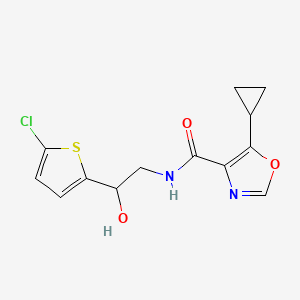 molecular formula C13H13ClN2O3S B7367711 N-[2-(5-chlorothiophen-2-yl)-2-hydroxyethyl]-5-cyclopropyl-1,3-oxazole-4-carboxamide 