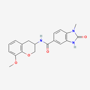 molecular formula C19H19N3O4 B7367718 N-(8-methoxy-3,4-dihydro-2H-chromen-3-yl)-1-methyl-2-oxo-3H-benzimidazole-5-carboxamide 