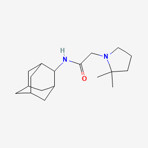 molecular formula C18H30N2O B7367721 N-(2-adamantyl)-2-(2,2-dimethylpyrrolidin-1-yl)acetamide 