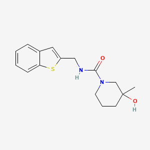 molecular formula C16H20N2O2S B7368049 N-(1-benzothiophen-2-ylmethyl)-3-hydroxy-3-methylpiperidine-1-carboxamide 