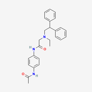 molecular formula C26H29N3O2 B7368305 N-(4-acetamidophenyl)-2-[2,2-diphenylethyl(ethyl)amino]acetamide 