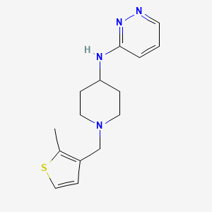 molecular formula C15H20N4S B7368408 N-[1-[(2-methylthiophen-3-yl)methyl]piperidin-4-yl]pyridazin-3-amine 