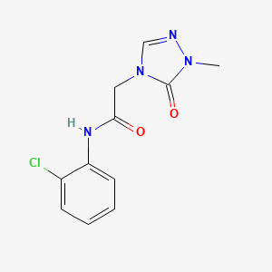 molecular formula C11H11ClN4O2 B7368444 N-(2-chlorophenyl)-2-(1-methyl-5-oxo-1,2,4-triazol-4-yl)acetamide 