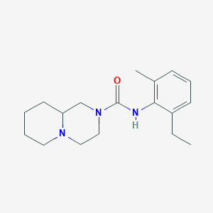 molecular formula C18H27N3O B7368747 N-(2-ethyl-6-methylphenyl)-1,3,4,6,7,8,9,9a-octahydropyrido[1,2-a]pyrazine-2-carboxamide 