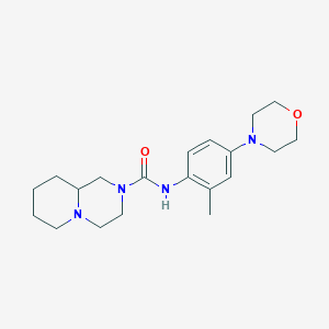 molecular formula C20H30N4O2 B7368763 N-(2-methyl-4-morpholin-4-ylphenyl)-1,3,4,6,7,8,9,9a-octahydropyrido[1,2-a]pyrazine-2-carboxamide 