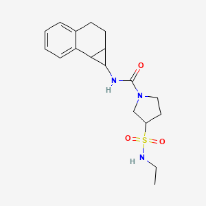 molecular formula C18H25N3O3S B7368896 N-(1a,2,3,7b-tetrahydro-1H-cyclopropa[a]naphthalen-1-yl)-3-(ethylsulfamoyl)pyrrolidine-1-carboxamide 
