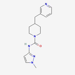 molecular formula C16H21N5O B7368905 N-(1-methylpyrazol-3-yl)-4-(pyridin-3-ylmethyl)piperidine-1-carboxamide 