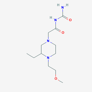 molecular formula C12H24N4O3 B7368964 N-carbamoyl-2-[3-ethyl-4-(2-methoxyethyl)piperazin-1-yl]acetamide 