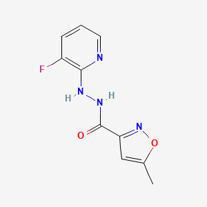 molecular formula C10H9FN4O2 B7369145 N'-(3-fluoropyridin-2-yl)-5-methyl-1,2-oxazole-3-carbohydrazide 