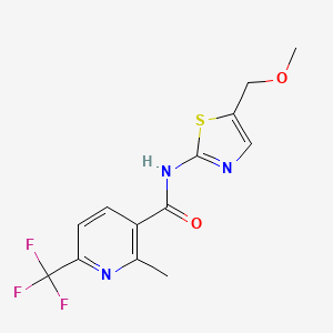molecular formula C13H12F3N3O2S B7369248 N-[5-(methoxymethyl)-1,3-thiazol-2-yl]-2-methyl-6-(trifluoromethyl)pyridine-3-carboxamide 