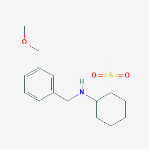 molecular formula C16H25NO3S B7369311 N-[[3-(methoxymethyl)phenyl]methyl]-2-methylsulfonylcyclohexan-1-amine 