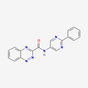 molecular formula C18H12N6O B7369384 N-(2-phenylpyrimidin-5-yl)-1,2,4-benzotriazine-3-carboxamide 