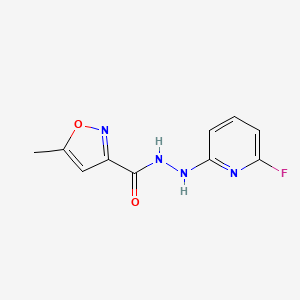 molecular formula C10H9FN4O2 B7369456 N'-(6-fluoropyridin-2-yl)-5-methyl-1,2-oxazole-3-carbohydrazide 