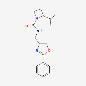 molecular formula C17H21N3O2 B7369474 N-[(2-phenyl-1,3-oxazol-4-yl)methyl]-2-propan-2-ylazetidine-1-carboxamide 