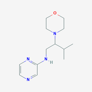 molecular formula C13H22N4O B7369576 N-(3-methyl-2-morpholin-4-ylbutyl)pyrazin-2-amine 
