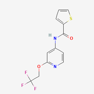 molecular formula C12H9F3N2O2S B7369586 N-[2-(2,2,2-trifluoroethoxy)pyridin-4-yl]thiophene-2-carboxamide 