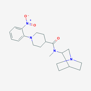 molecular formula C20H28N4O3 B7370341 N-(1-azabicyclo[2.2.2]octan-3-yl)-N-methyl-1-(2-nitrophenyl)piperidine-4-carboxamide 