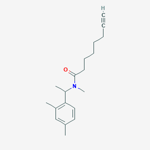 molecular formula C19H27NO B7370907 N-[1-(2,4-dimethylphenyl)ethyl]-N-methyloct-7-ynamide 