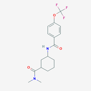 molecular formula C17H21F3N2O3 B7371230 N-[3-(dimethylcarbamoyl)cyclohexyl]-4-(trifluoromethoxy)benzamide 