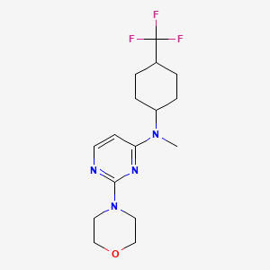 molecular formula C16H23F3N4O B7371434 N-methyl-2-morpholin-4-yl-N-[4-(trifluoromethyl)cyclohexyl]pyrimidin-4-amine 