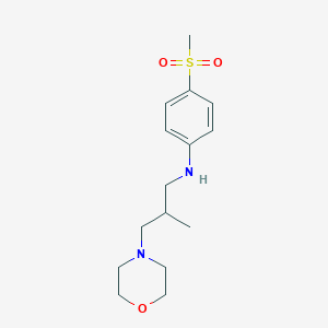 molecular formula C15H24N2O3S B7371554 N-(2-methyl-3-morpholin-4-ylpropyl)-4-methylsulfonylaniline 