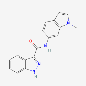 molecular formula C17H14N4O B7371739 N-(1-methylindol-6-yl)-1H-indazole-3-carboxamide 