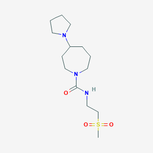 molecular formula C14H27N3O3S B7372043 N-(2-methylsulfonylethyl)-4-pyrrolidin-1-ylazepane-1-carboxamide 