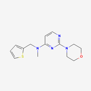 molecular formula C14H18N4OS B7372226 N-methyl-2-morpholin-4-yl-N-(thiophen-2-ylmethyl)pyrimidin-4-amine 