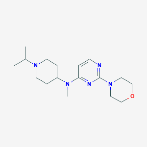 molecular formula C17H29N5O B7372232 N-methyl-2-morpholin-4-yl-N-(1-propan-2-ylpiperidin-4-yl)pyrimidin-4-amine 
