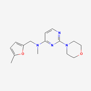 molecular formula C15H20N4O2 B7372241 N-methyl-N-[(5-methylfuran-2-yl)methyl]-2-morpholin-4-ylpyrimidin-4-amine 