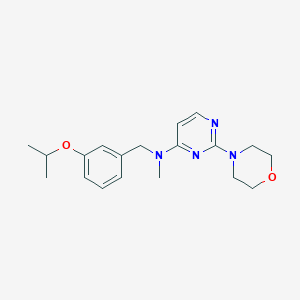 molecular formula C19H26N4O2 B7372270 N-methyl-2-morpholin-4-yl-N-[(3-propan-2-yloxyphenyl)methyl]pyrimidin-4-amine 