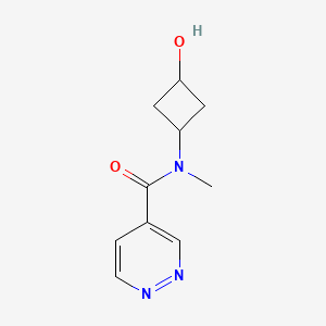 molecular formula C10H13N3O2 B7372386 N-(3-hydroxycyclobutyl)-N-methylpyridazine-4-carboxamide 