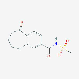 molecular formula C13H15NO4S B7372430 N-methylsulfonyl-5-oxo-6,7,8,9-tetrahydrobenzo[7]annulene-2-carboxamide 